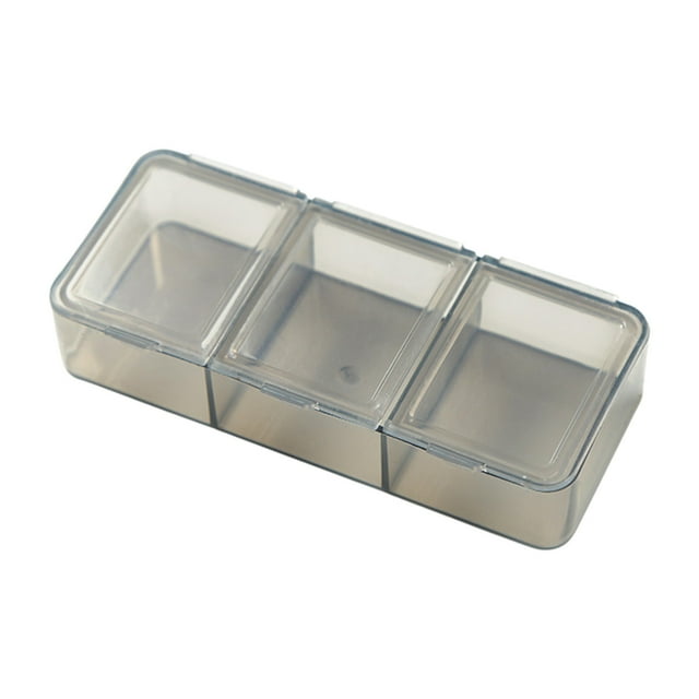 AYktou Home Organizers and Storage Portable Morning Noon And Night 3 Compartments Small Pills Box Dispensing Elderly Convenience Pills Box Small Plastic Transparent Small Box for Party Indoors