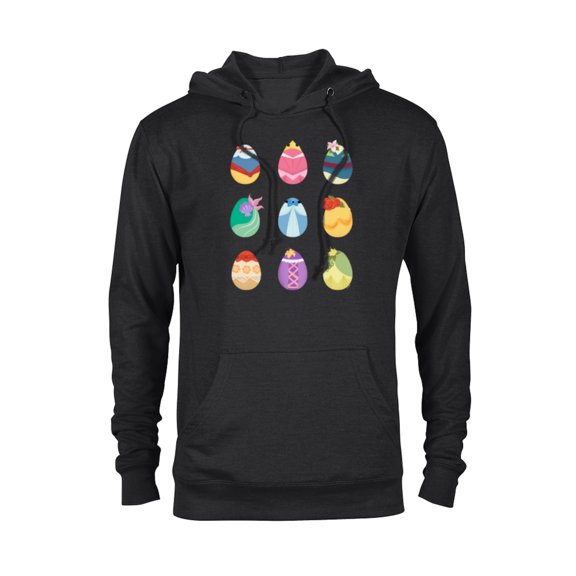 Disney Princess Easter Spring Nine Decorated Easter Eggs - Pullover Hoodie for Adults - Customized-Black