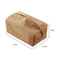 thumbnail image 2 of Caja para toallas de papel de tela de lino y algodón japonesa, estilo cóncavo, cuadrada y sencilla para el hogar, 2 of 5