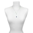 thumbnail image 3 of Delight Jewelry 10mm Blue Crystal Drop Silver tone Elegant Infinity Lariat Necklace, 3 of 4