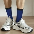 thumbnail image 6 of Vsdgher Navy Blue Crew Socks for Men & Women, Breathable Casual Athletic Ankle Socks, 6 of 6