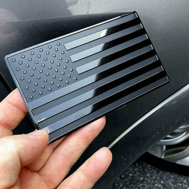 BQLQBQLQ Black USA Flag 3D Metal Emblem Sticker For Car and Truck Decals