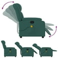 thumbnail image 4 of vidaXL Massage Recliner Chair Dark Green, 4 of 5