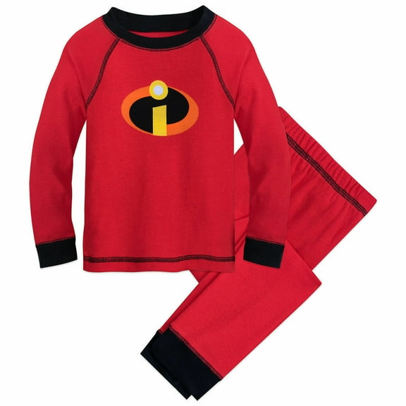 Disney Store Incredibles Boy 2PC Long Sleeve Tight Fit Cotton Pajama Set Size 7