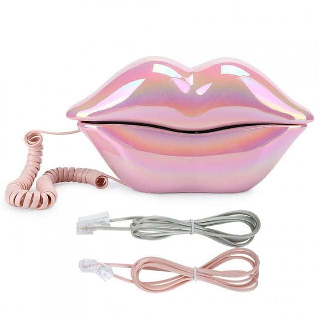 Teléfono Robusto y Duradero, Fijo, Galvanoplastia Rosa para Nios, Familia, Decoración, Regalo Sorpresa, LHCER Descripción de la referencia