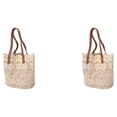 thumbnail image 3 of Qarigey Bolso de playa elegante y funcional para escapadas de verano Bolso con forma de cubo Bolso bandolera champán 2Conjunto, 3 of 6