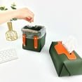 thumbnail image 4 of Coofit Pencils Holder Faux Leather: Foldable Desktop Storage Cup Makeup Brush Organizer, 4 of 6