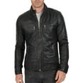 thumbnail image 2 of Men's Stylish Black 100% Genuine Lambskin Leather Lightweight Soft Satin lining Jackets for Men - XXL Size, 2 of 4