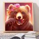 thumbnail image 3 of Cuadros Decorativos 5D DIY diamante pintura kits oso completo redondo taladro pared decoración arte artesanía mosaico Tmvgtek embutido en tela, 3 of 9