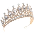 thumbnail image 2 of KAKOWELY Tiara de novia: diadema de corona para boda, tocado de princesa con diamantes de imitación para mujeres y niñas, accesorios para disfraces, bodas, cumpleaños, fiestas de graduación., 2 of 4