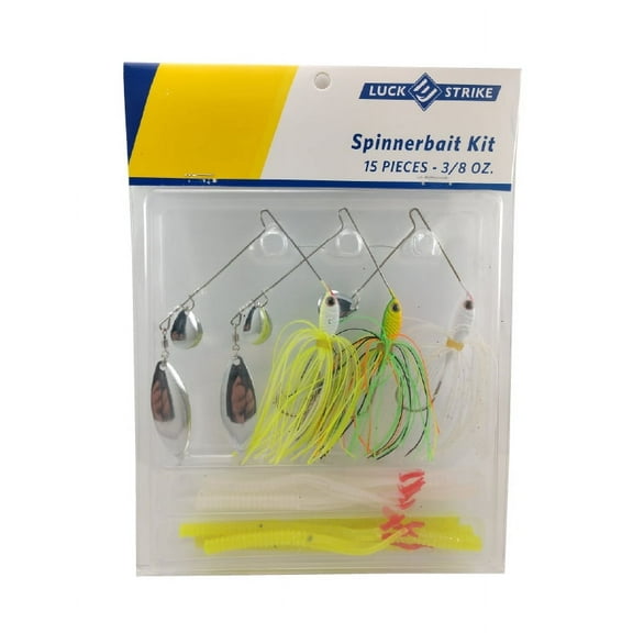 Luck-E-Strike Spinnerbait Kit, 15 Piece, Carded pack