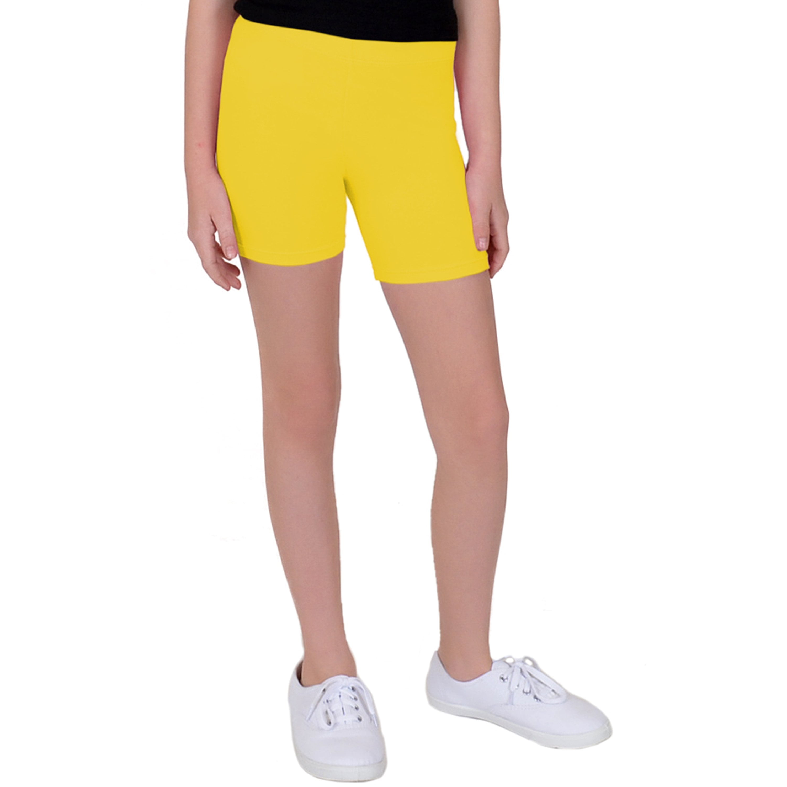 mustard yellow biker shorts