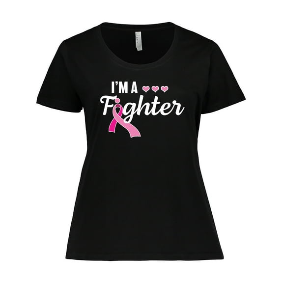 Inktastic Breast Cancer Awareness I'm a Fighter Women's Plus Size T-Shirt