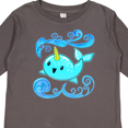 thumbnail image 4 of Inktastic Cute and Playful Narwhal Boys or Girls Long Sleeve Toddler T-Shirt, 4 of 5