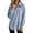 Blue, variant on cocolona Tunic Sweatshirts for Women Long Sleeve Lapel Half Zip Pullover Tops Casual Loose Curved Hem Workout Sweatshirts