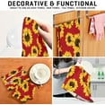 thumbnail image 7 of Coolnut Red Sunflower Kitchen Towels Dish Clothes Soft and Rapid Drying and Absorbent 4PCS Dishcloths Reusable Towels for Kitchen Bathroom Hotel Hand Towels 29"X18" inch Wash cloth, 7 of 7