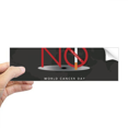 thumbnail image 1 of Logo Día Mundial del cáncer no fumar Rectángulo Parachoques Pegatina Cuaderno Ventana Calcomanía, 1 of 1
