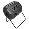 thumbnail image 3 of "Dual-Chamber Outdoor Compost Tumbler – 160L Rotating Bin for Kitchen Waste, PP Plastic & Iron Frame, Easy-Turn Design", 3 of 7