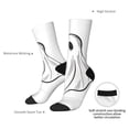 thumbnail image 4 of Picia Cute Ghost Simple Drawing Print Athletic Socks for Men & Women – Cushioned Moisture-Wicking Crew Socks for Sports, Running, and Training, Soft & Breathable Size 5-11, 4 of 6