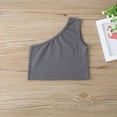 thumbnail image 4 of Qiylii Kids Girls Fashion 2-piece Outfit Set One Shoulder Tops+Shorts Set, 4 of 9