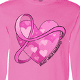 thumbnail image 4 of Inktastic Breast Cancer Awareness Pink Ribbon Around Heart Long Sleeve T-Shirt, 4 of 5