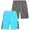 Turquoise Grey, variant on RBX Boys' Athletic Shorts - 2 Pack Athletic Performance Mesh Basketball Gym Shorts (4-16)
