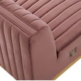 thumbnail image 5 of Modway Conjure Channel Tufted Performance Velvet Armless Chair - Gold/Dusty Rose, 5 of 7