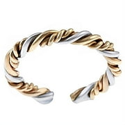 Brinley Co. Sterling Silver Handcrafted Twisted Toe Ring