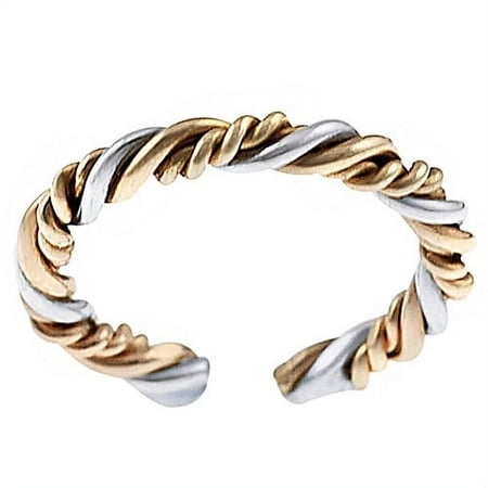 Brinley Co. Sterling Silver Handcrafted Twisted Toe Ring