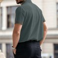 thumbnail image 4 of Polo Shirts for Men Silk Mesh Short Sleeve Moisture Wicking Performance Wrinkle-Resistant Business Casual Golf Shirt, 4 of 5