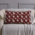 King Pillow Cases Standard Size Plaid Reindeer Snowflakes 20x36in