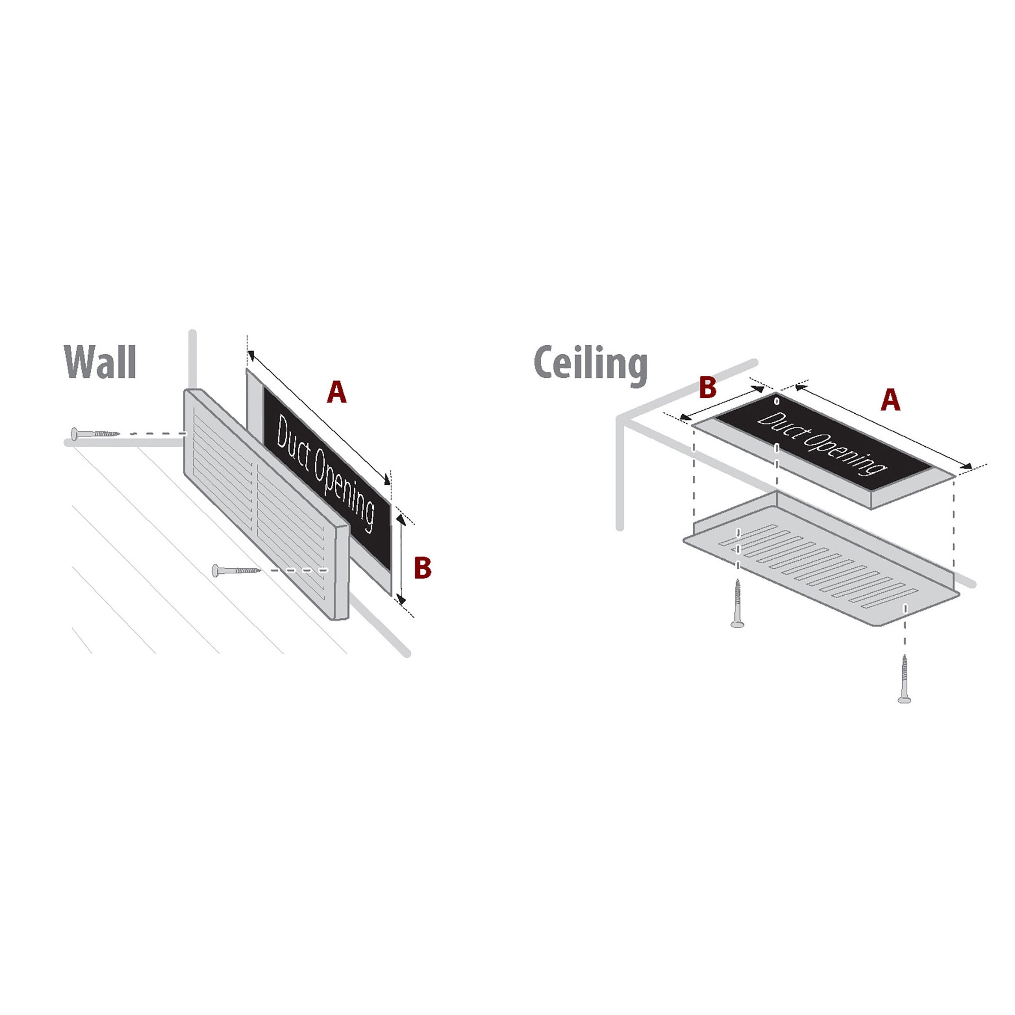 Imperial 12-inch x 6-inch White Sidewall Register, Rectangular, Household Vent Cover 2-Way