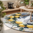 thumbnail image 4 of 3ft Area Rug,Summer Lemon Garland Checkered Bow Washable Large Rugs Soft Non-Slip Floor Rug Farmhouse Wood Grain Non-Shedding Indoor Carpets for Living Room Bedroom Home Office Nursery, 4 of 9