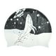 thumbnail image 1 of Gorro de natación impermeable de silicona con impresión Kunpeng 1 Pc Negro Blanco, 1 of 5