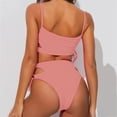 thumbnail image 4 of Sngxgn Bikini Set for Women Two Piece Bathing Suits High Waisted Square Neck Cutout Adjustable Straps(Pink,S), 4 of 5