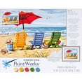 thumbnail image 2 of (2 pack) Dimensions Beach Chair Trio Paint by Numbers for Adults, 14'' W x 11'' L, 2 of 3