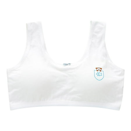 

NIUREDLTD Kids Girls Underwear Foam Bra Vest Children Underclothes Sport Undies Clothes Size M