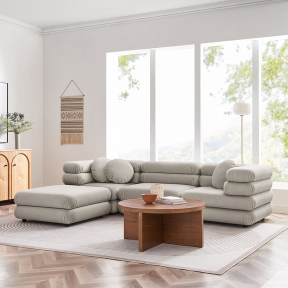 Jubilee 4-Piece Sectional Sofa in Almond
