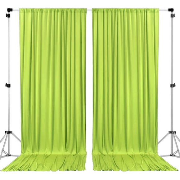 Cortinas de poliéster con telón de fondo de 3 x 3 m, verde claro AK TRADING