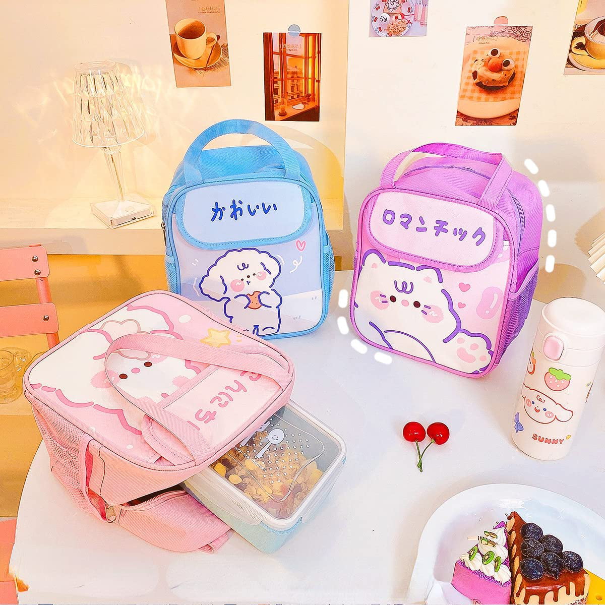 Ins Style Cute Glass Lunch Box Japanese Girl Heart Preservation Box Student  Dormitory Special Lunch Box