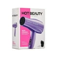 thumbnail image 6 of Hot Beauty 1875 Ceramic Hair Dryer, Powerful Fast Drying, Multi-Setting with Comb Attachment, Additional Detangler Included, Slide Bar Switch, Compact for Home & Travel (Purple), 6 of 6