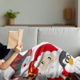 thumbnail image 3 of Christmas Soft Flannel Fleece Throw Blanket, Friendly Happy Santa Claus Penguin Snowman Holiday Design, Cozy Plush for Indoor and Outdoor Use, 50" x 60", Charcoal Grey Red White, by Ambesonne, 3 of 5