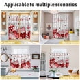 thumbnail image 5 of Pink Valentines Day Kitchen Curtains Window Panels, Love Heart Eucalyptus Botanical Vintage Insulated Window Treatment Curtain, Grommet Curtains for Bedroom/Living Room/Bathroom, 2 Piece 42"Wx45"L, 5 of 8