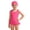 Hot Pink, variant on LYHao Solid Color Swimsuit With Matching Cap For Girls Comfortable Swimwear,One-Piece Bathing Suit 3-4 Years Pink