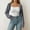 Z002-Grey, variant on Women's Cropped Cardigan Open Front Long Sleeve Ribbed Knit Sweater Bolero Shrugs Lightweight Y2K Trendy Loose Fit Outfits Z001-White L
