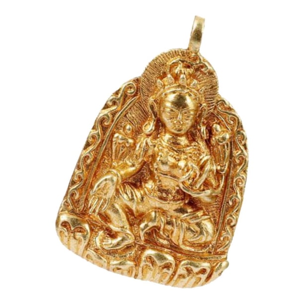 COLLAR COLGANTE dorado Hecho a mano budista en miniatura Bodhisattva Tara budismo DIY perfke
