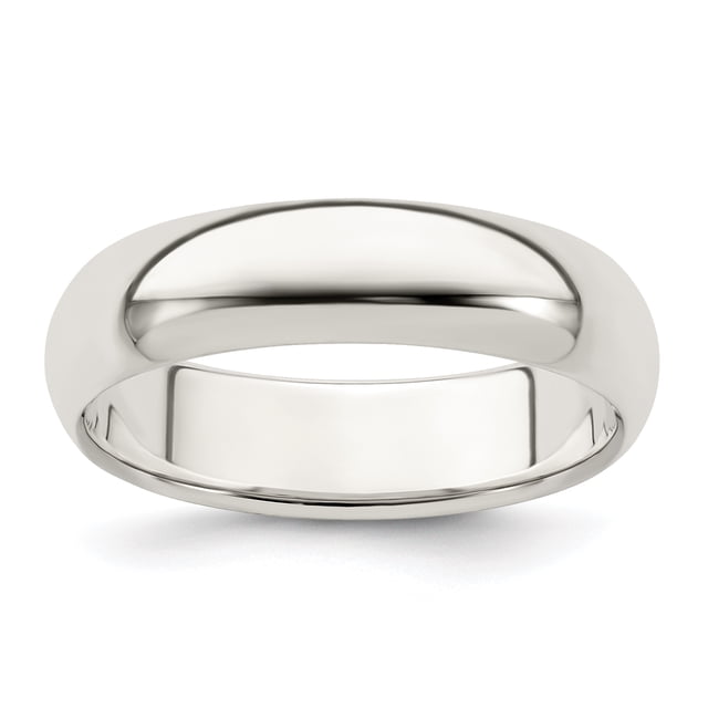 Bague en Argent Sterling 925 5mm Demi-Rond Taille 5.5