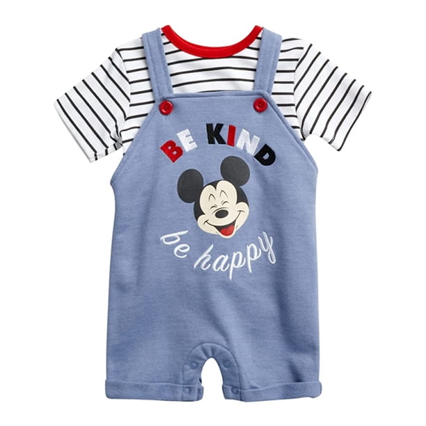 Nautinati Disney Mickey Mouse Baby Boys Pure Cotton Regular T Shirt (Multicolor, Pack of 1)