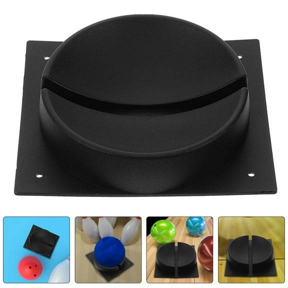 Hytrove 2Pcs Bowling Ball Rack Sports Equipment Organizer Shelf Plastic Black for Sports Hall