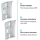 thumbnail image 3 of Placa de fijación de riel para colgar, soporte para muebles, armarios, 6 piezas, riel para colgar muebles, armarios de cocina de 64 mm, muebles, armarios, 3 of 5